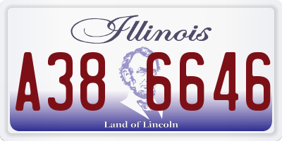 IL license plate A386646