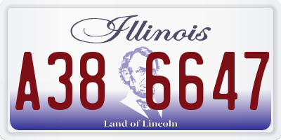 IL license plate A386647
