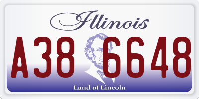 IL license plate A386648