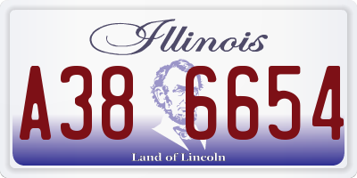IL license plate A386654