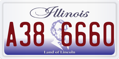 IL license plate A386660