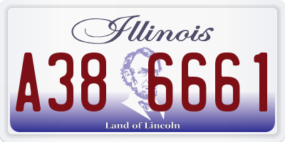 IL license plate A386661