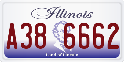 IL license plate A386662