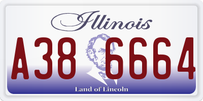 IL license plate A386664