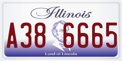 IL license plate A386665