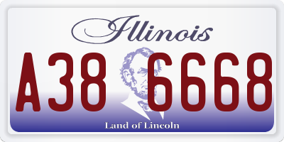 IL license plate A386668