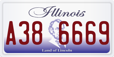 IL license plate A386669