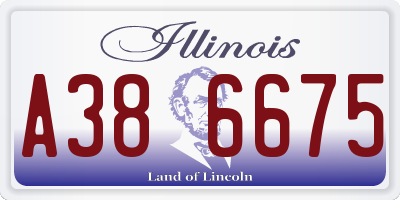 IL license plate A386675