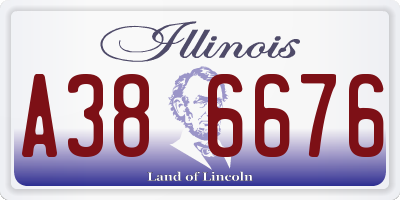 IL license plate A386676