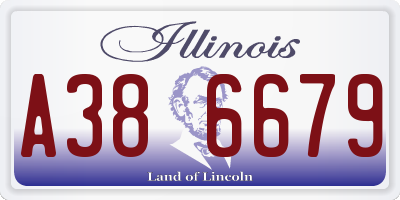 IL license plate A386679