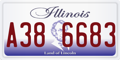 IL license plate A386683