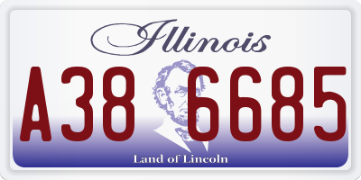 IL license plate A386685