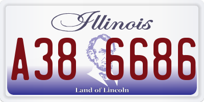 IL license plate A386686