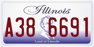 IL license plate A386691