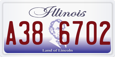 IL license plate A386702