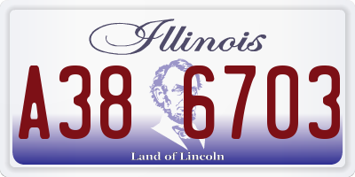 IL license plate A386703