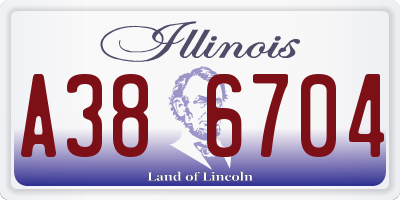 IL license plate A386704