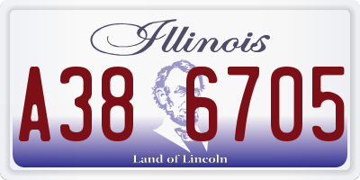IL license plate A386705