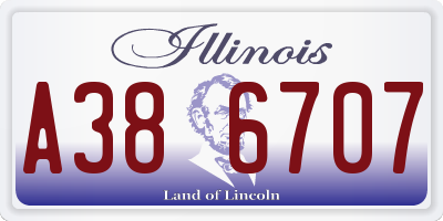 IL license plate A386707