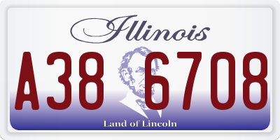 IL license plate A386708