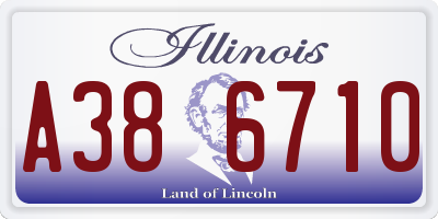 IL license plate A386710
