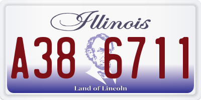 IL license plate A386711