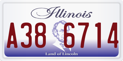 IL license plate A386714