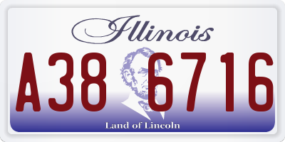 IL license plate A386716