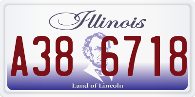 IL license plate A386718