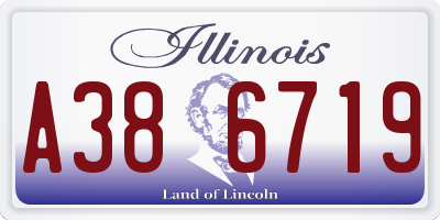 IL license plate A386719
