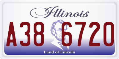 IL license plate A386720