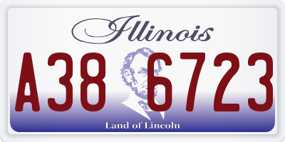 IL license plate A386723