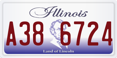 IL license plate A386724