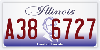 IL license plate A386727