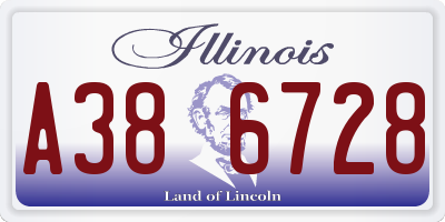 IL license plate A386728