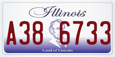 IL license plate A386733