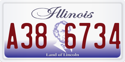 IL license plate A386734