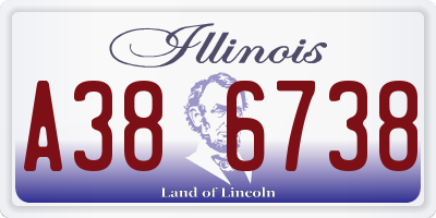 IL license plate A386738