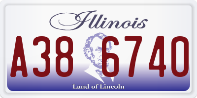 IL license plate A386740