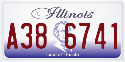 IL license plate A386741