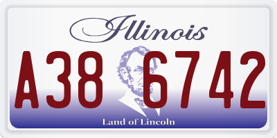 IL license plate A386742