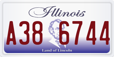 IL license plate A386744