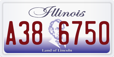 IL license plate A386750