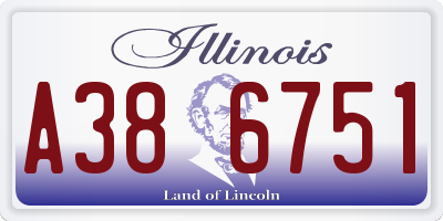 IL license plate A386751