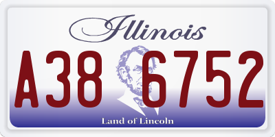 IL license plate A386752