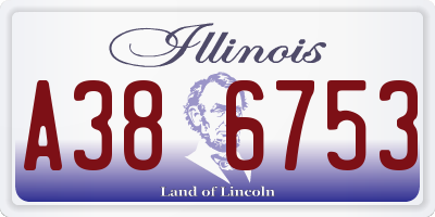 IL license plate A386753