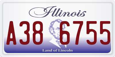 IL license plate A386755