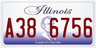 IL license plate A386756
