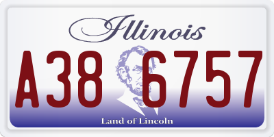 IL license plate A386757