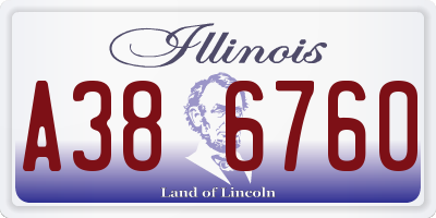 IL license plate A386760